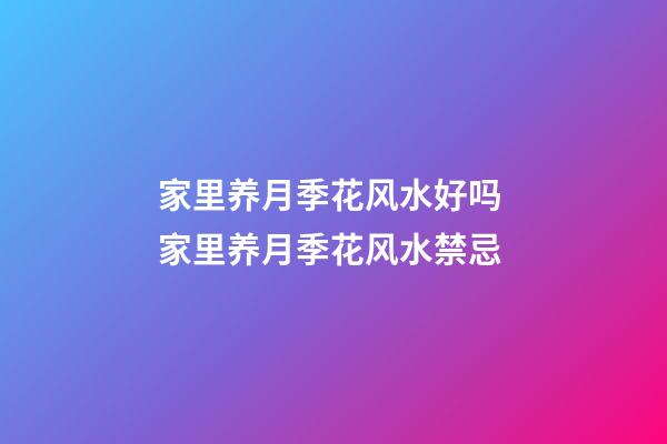 家里养月季花风水好吗 家里养月季花风水禁忌